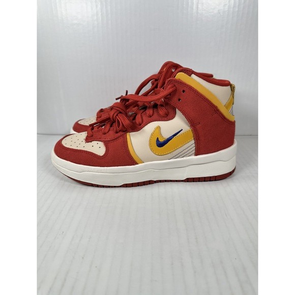 Nike Dunk High Up Rebel Cinnabar Red Yellow Ochre Lapis Womens Size 7 DH3718-600 - Picture 3 of 7